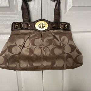 Coach Signature Satin Tote Bag